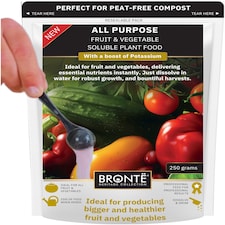 All Purpose Fruit & Vegetable Plant Food 250g Fast Acting Nutrient-Rich Fertiliser with Potassium Bigger Healthier Crops