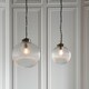 image 5 of Brydon 25cm Globe Ceiling Pendant Antique Brass, Clear Glass, E27