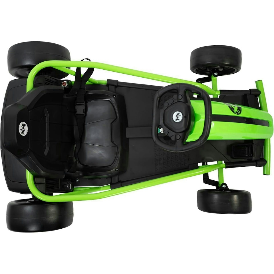 image 1 of XN E-Go Kart 24v Kids Electric Go Kart Ride On - Black/Green