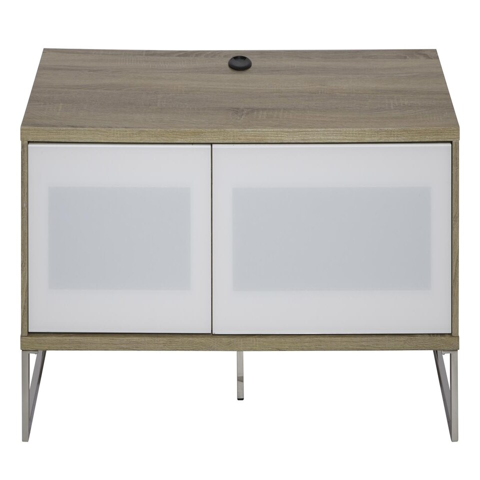 image 1 of Helium TV-Stand with 1 Door & 1 Flap Ligth Oak/White Brown | Light Oak
