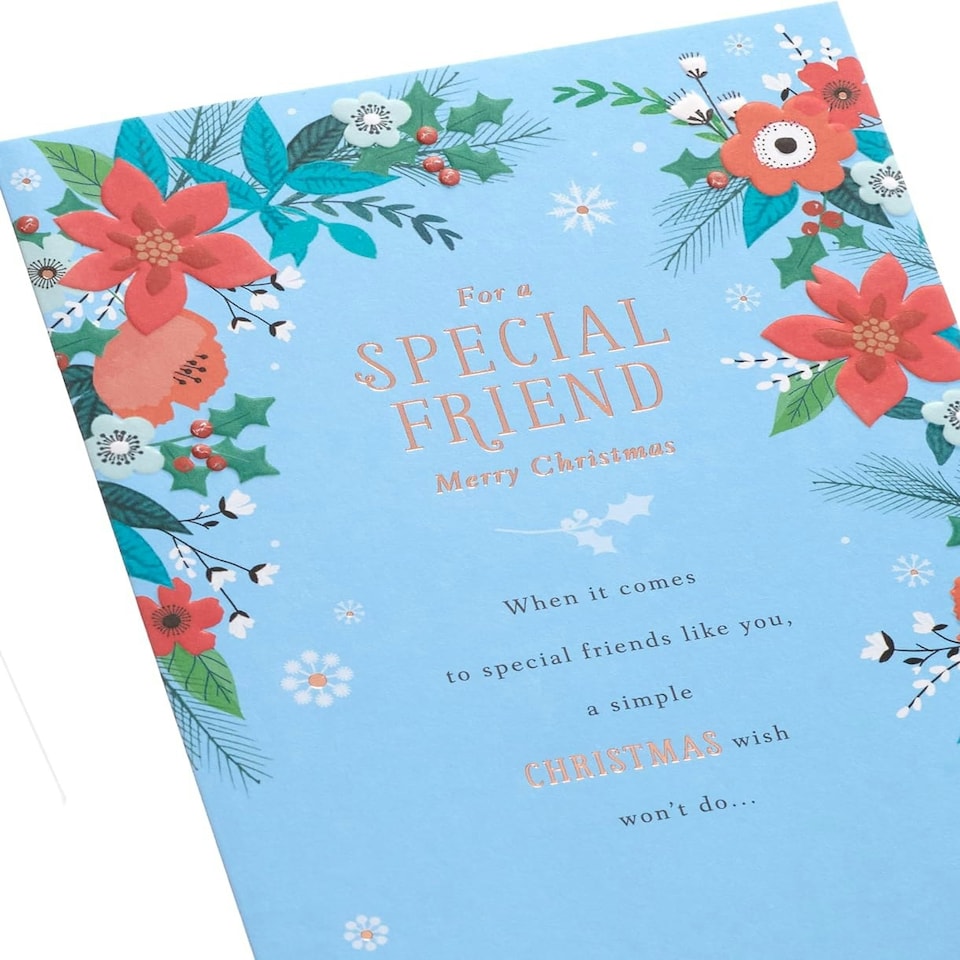 image 1 of Floral Design Friend Christmas Card