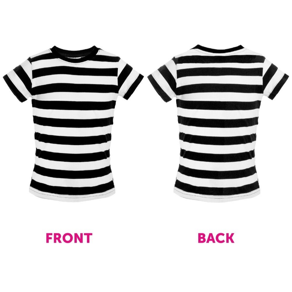image 1 of Grandma Burglar Costume - Short Sleeve Top, Grey Bun Wig & Mask Black | M