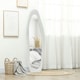 image 8 of HOMCOM Irregular Full Length Mirror with Velvet Frame 160 x 50cm White