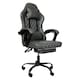 image 1 of Levede Office Desk Chair PU Gaming Recliner Adjustable Height Swivel | Grey | Grey | One Size