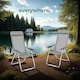 image 8 of 4 Folding Aluminum Garden Chairs with Headrests | Grey | grey | 4