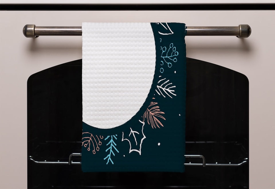 image 1 of Winter Flowers (Kitchen Towel)