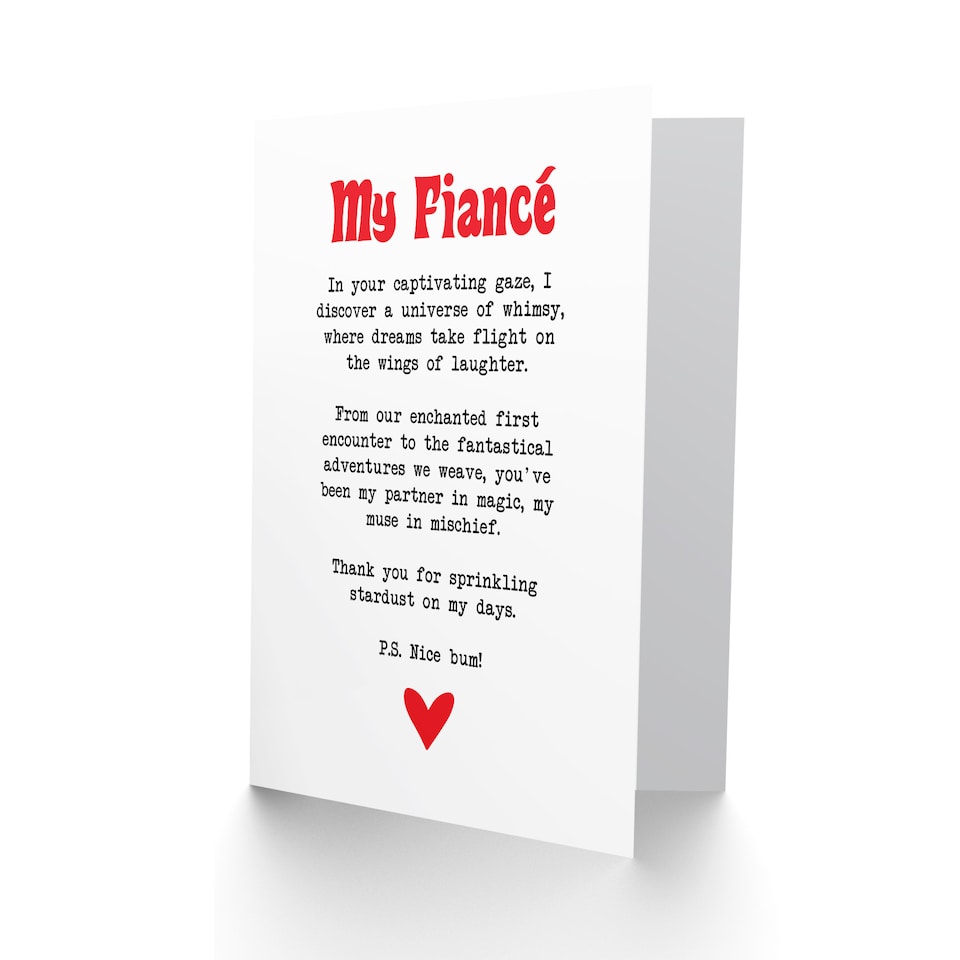 image 1 of Greeting Card Love Poem Whimsy Magic Fiancé Romantic Poetry Fun
