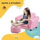 image 9 of HOMCOM Kids Sofa Set Toddler Chair Children Couch Seating Armchair w/ Footstool Black