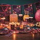 image 2 of Happy Diwali Banner - Purple & Pink