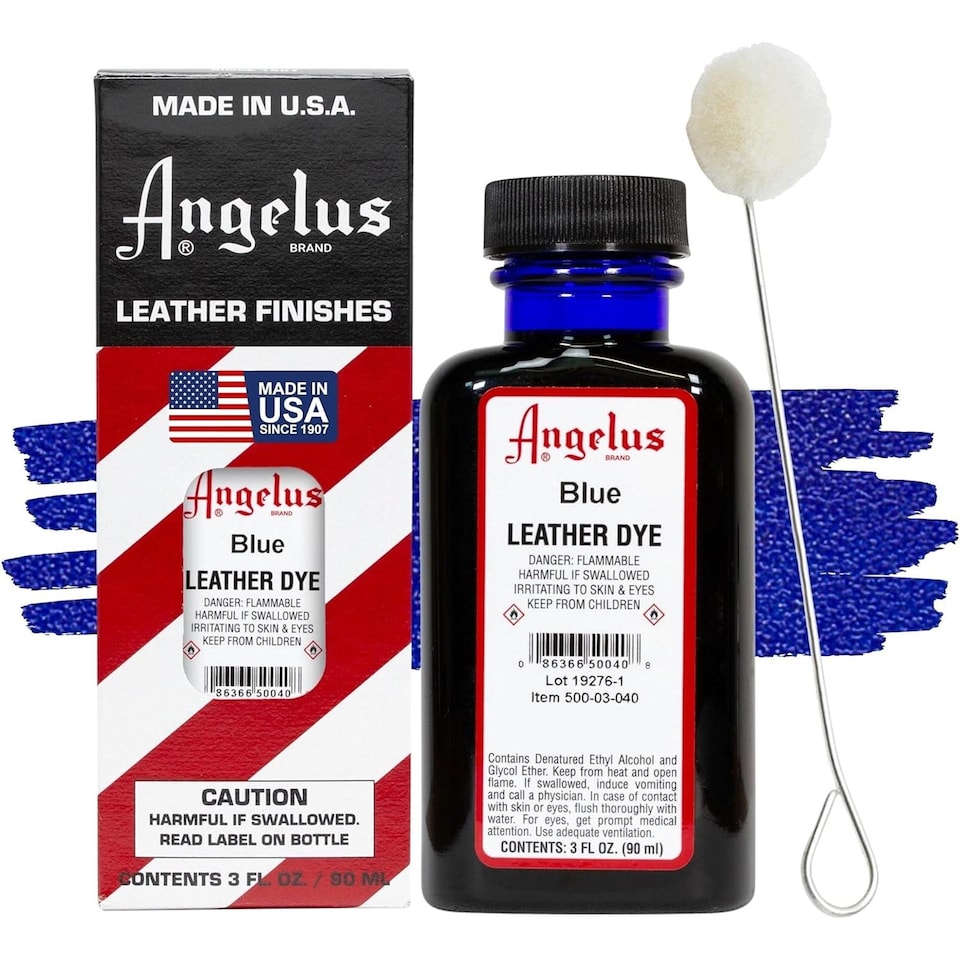 image 1 of Angelus Leather Dye - Permanent Deep Penetrating Colour Change 3oz | Blue | Blue