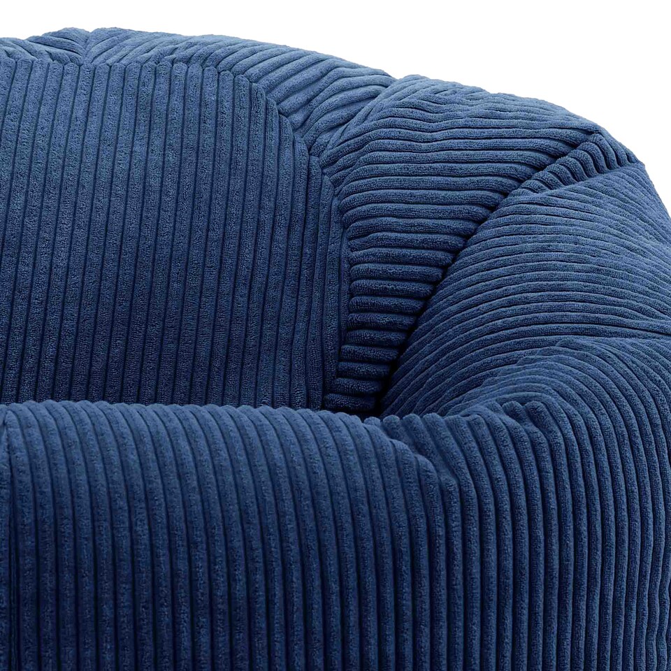 image 1 of Icon Kingston Jumbo Cord Classic Dome Bean Bag, Denim Blue