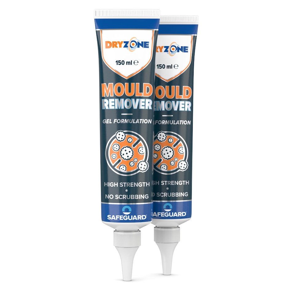 Dryzone Household Mould Remover Gel 2x150ml Bathroom, Shower & Washing Machine Mould & Mildew Cleaner