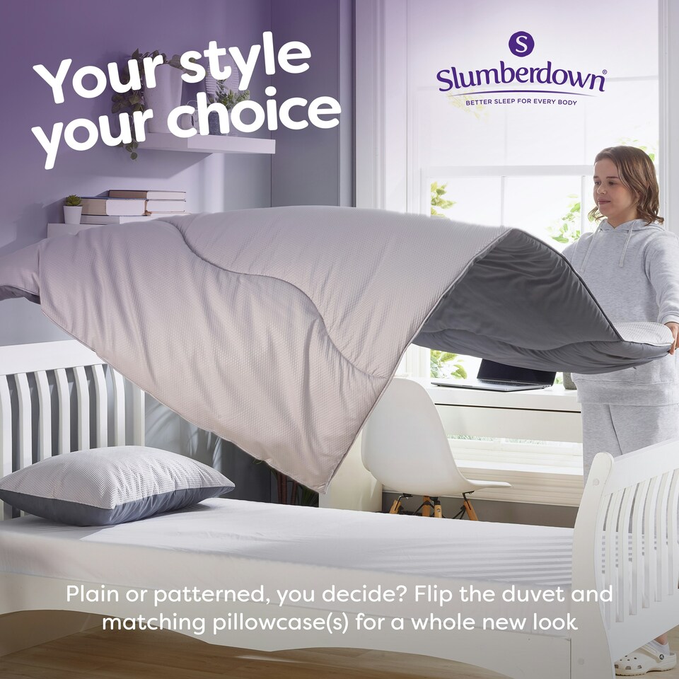 image 1 of Coverless Comfort 4.5 Tog Duvet, Single | Grey