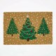 image 1 of Homescapes Coir Doormat Christmas Trees, 60 x 40 cm