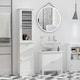 image 2 of kleankin Storage Cabinet Organizer Tower with Multiple Shelves & Drawer, White