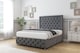 image 3 of Sloomy Vienna Armour Coniston Divan Bed Base No Drawers With 26 Inch Strutted Headboard & 12 Inch Matching Footboard | Grey | Armour | Small Double | 1