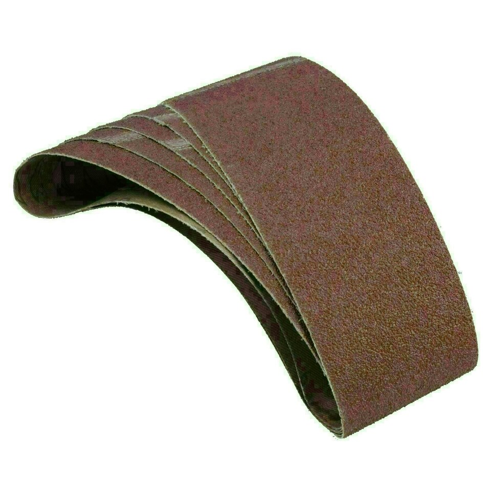 image 1 of 75mm x 533mm 40 Grit Coarse Abrasive Sanding Belt Sander Discs 25 Pack