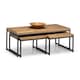 image 2 of Lomond Nesting Coffee Tables in Oak and Metal