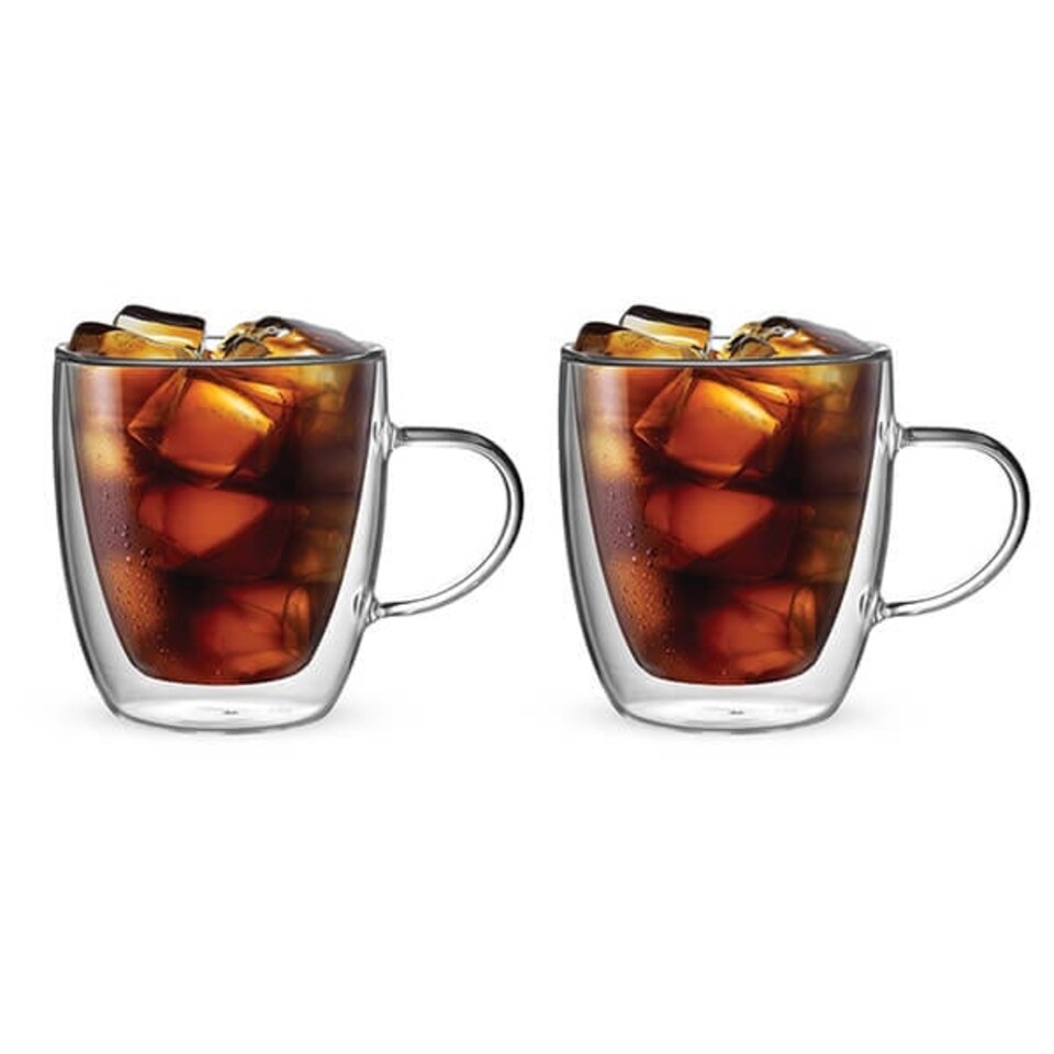 image 1 of Bialetti Capri Double Walled Glass Mugs 350ml Set of 2