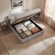 image 4 of Vida Designs Veronica 4ft6 Double Ottoman Bed Storage Fabric Upholstered, Silver Velvet, 135 x 190cm