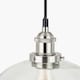 image 7 of Ceiling Light Antique Silver Metal and Clear Glass Dome Pendant | Clear | Clear