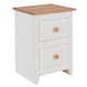 image 4 of Capri White 2 Drawer Petite Bedside Cabinet - Shaker Style, Coastal & Country Bedroom Furniture | White | White | One Size | 1