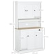 image 3 of HOMCOM Kitchen Cupboard Storage Cabinet with Adjustable Shelves, White