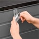 image 7 of Olsen & Smith 830L Extra Large Garden Storage Box - Weather Resistant Heavy Duty Wood Effect with Padlock Massive Capacity Storage Chest for Tools Toys & More Grey | Grey