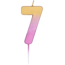 Pioneer Europe 7 Number Ombre Candle - Rose Gold - One Size