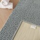 image 2 of OHS Soft Microfibre Non-Slip Absorbent Noodle Bobble Chenille Bath Mat, 75x45cm - Silver