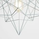 image 2 of ValueLights Retro Matte Black Ceiling Pendant Light Fitting With Grey Geometric Star Shade