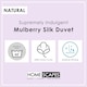 image 6 of Homescapes Mulberry Silk 13.5 Tog Duvet, King
