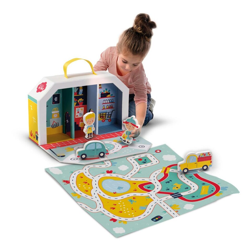 image 1 of SES CREATIVE Petits Pretenders Children's Shopping District Play Suitcase and Play Mat