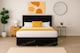 image 3 of 5ft Kingsize Ottoman Foot Lift Black Plush Velvet Headboard and Mattress Set