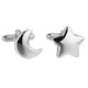 image 1 of Star & Moon Cufflinks - Onyx Art CK232