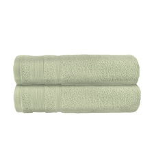 Luxury Zero Twist Egyptian Cotton Bath Towels 70 x 120cm - Pack of 2 | Green | Sage Green | Bath towel