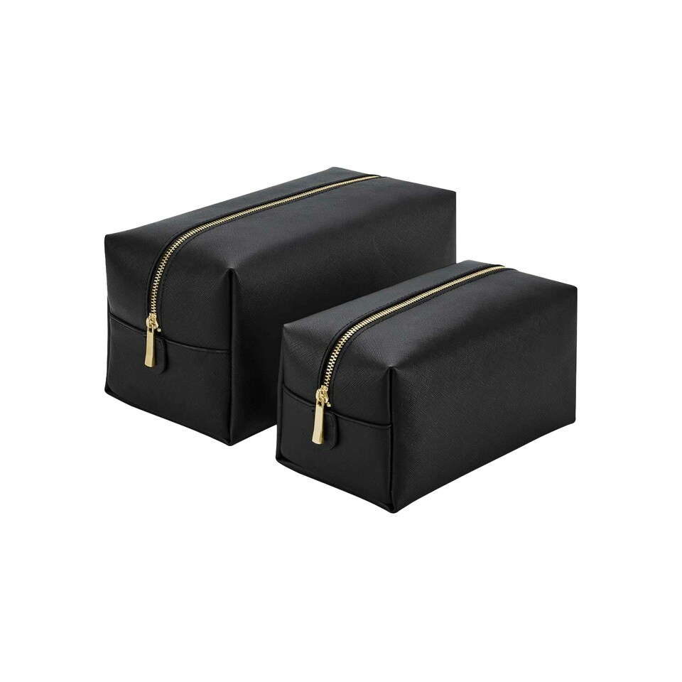 Bagbase Boutique Plain Toiletry Bag - Black - 14cm x 28cm x 14cm