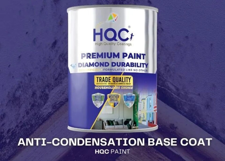 image 1 of HQC Insulating Anti-Condensation Base Coat - Prevents Condensation & Insulates Interior Walls & Ceilings - Ivory - 1L