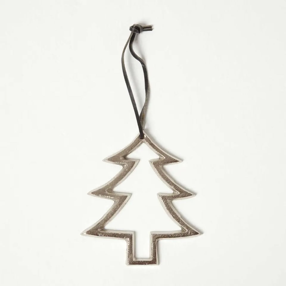 image 1 of Homescapes Set of 12 Gold and Silver Christmas Tree Decorations