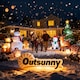 image 9 of Outsunny 10ft Christmas Inflatable Cheerful Snowman Wearing Black Hat, Green Scarf and Gloves, Christmas Blow Up Outdoor LED Yard Display for Lawn Garden Party