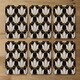 image 4 of Black & Gold Floral Pattern (Coaster)