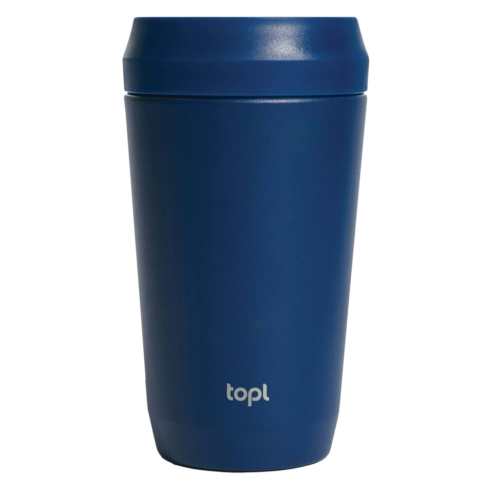 Topl Patented 360° Lid Recycled Stainless Steel 354ml Tumbler - Navy - One Size
