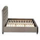 image 5 of Interiors By Premier Elegant Steel Shade Double Bed, Practical Velvet Bed For Bedroom, Compact Sleek Design Diamond Tufted Bed