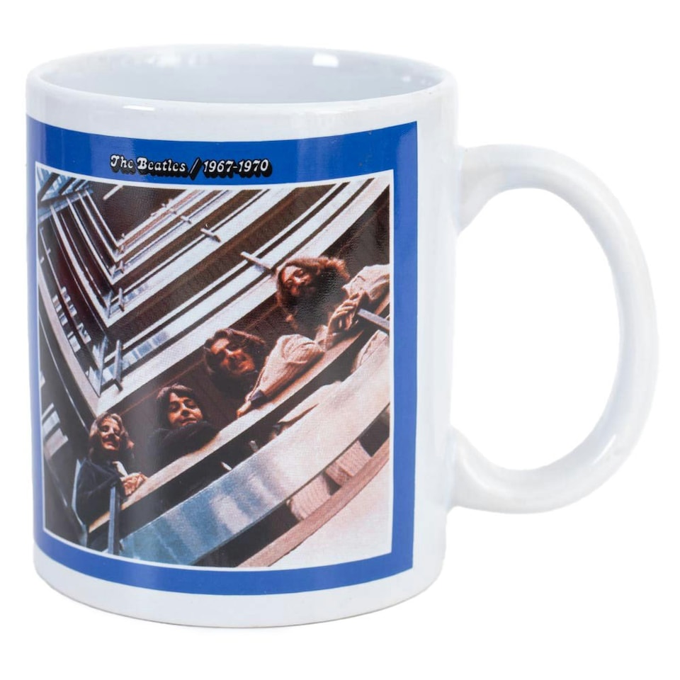 image 1 of The Beatles 1967-1970 Mug and Sock Set - Blue/Red/White - 7 UK-11 UK