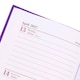 image 5 of 2027 Diary Slim Size - Week to View Hardback Small Planner with Ribbon Bookmark - Premium 70gsm Paper Inside with UK Holidays, World Time Zones (Purple)