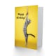 image 2 of Playful Cat Lover Pet Tabby Yellow Happy Birthday Greeting Card