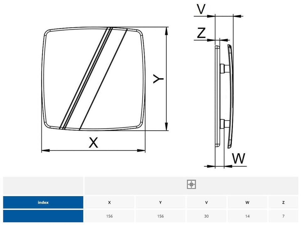 image 1 of 100mm Humidity Sensor LINEA Extractor Fan White ABS Front Panel Wall Ceiling Ventilation