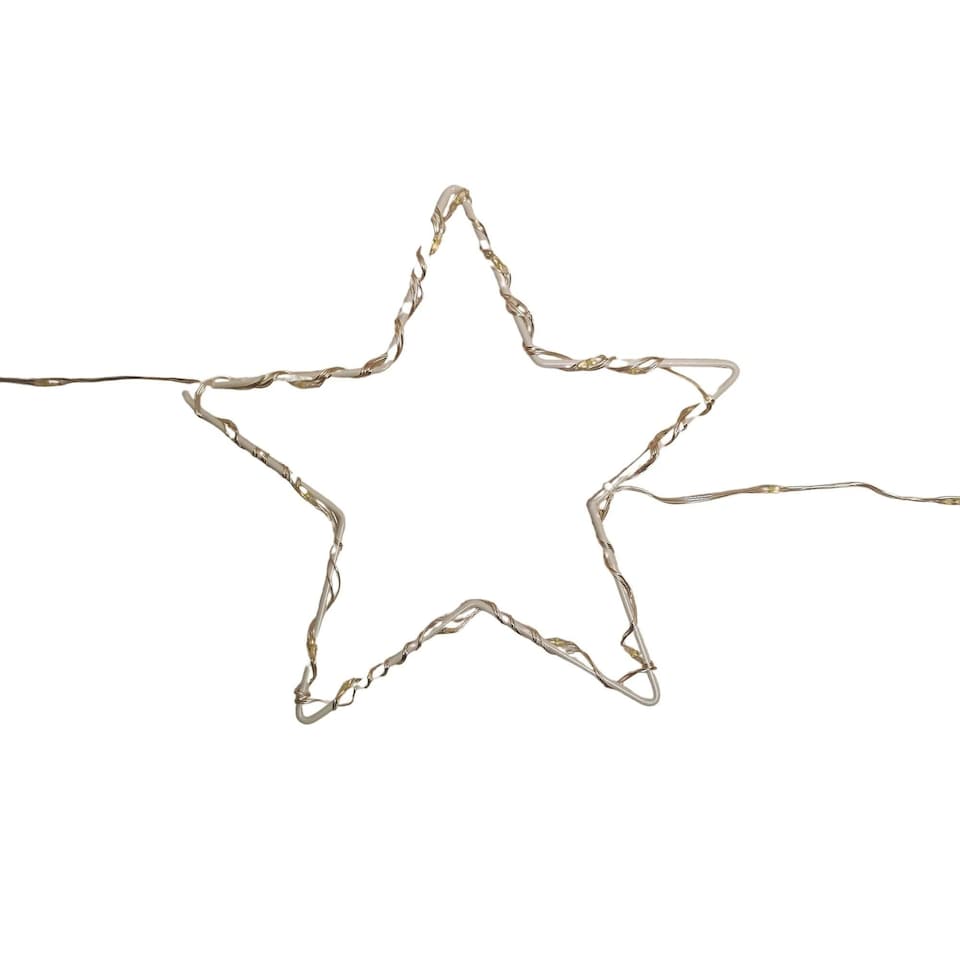 image 1 of 2.6m Set of 10 Star Curtain Lights 227 Rainbow LEDs Microbrights String Lights