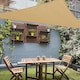 image 2 of 3m Tan Triangular Outdoor Patio Sun Shade Sail Canopy UV Protection | Cream