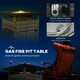 image 3 of Outsunny 50,000 BTU Rattan Fire Pits for Garden, Fire Pit Table